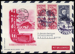 1950, Österreich, Palmer RBF 4 A Ld, Brief - Oblitérations Mécaniques