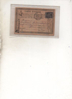 1878 - Carte Postale - Timbre 10 Ctes - Blanc - De Lyon Vers Paris - Commande Au Verso - Scan - - Voorloper Kaarten