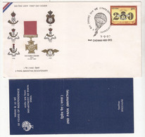 India FDC + Info 1997, 2nd Para Maratha Battalion, Parachute Infantry, War Palestine, Korea. Mesopotamia, Abyssinian Etc - Paracaidismo