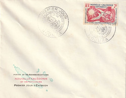 NOUVELLE-CALEDONIE 1ER JOUR Déclaration Universelle Des Droits De L'Homme 1958 - Lettres & Documents