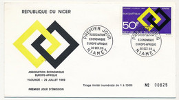 NIGER - Enveloppe FDC - 50F Association économique Europe/Afrique - NIAMEY - 30 Octobre 1969 - Niger (1960-...)