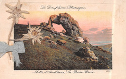 La MOTTE-d'AVEILLANS (Isère) - La Pierre Percée - Moutons - Fleurs Séchées Collées Edelweiss - Motte-d'Aveillans