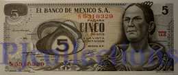LOT MEXICO 5 PESOS 1972 PICK 62c UNC X 5 PCS - Mexique