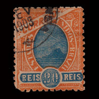 BRAZIL.1899.PAIN SUCRE.20r.ORANGE-BLUE.SCOTT 147.USED.P 11X11 ½ - Oblitérés