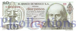 MEXICO 10 PESOS 1971 PICK 63d UNC - Mexico