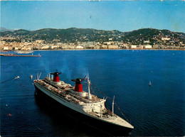 Cannes * Bateau Paquebot FRANCE , Construit à St Nazaire * En Rade Face à La Croisette - Cannes