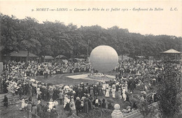 77-MORET-SUR-LOING- CONCOURS DE PÊCHE DU 21 JUILLET 1912- GONFLEMENT DU BALLON - Moret Sur Loing