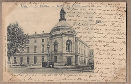 CPA 30 - ALES - ALAIS - Le Théâtre - Hôtel Des Postes - TB PLAN Etablissement Spectacles Et PTT - TB Oblitération 1902 - Alès