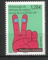 2021.ANDORRA.Covid-19. Homenaje A Los Héroes Cotidianos, Héroes De La Crisis De Covid. Sello Nuevo ** AND.FR - Nuevos