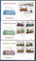 ⭐ Zaïre - FDC - Premier Jour - Locomotives - 1980 ⭐ - 1980-1989