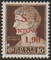 211 Emissioni Autonome - Mantova  1945 - Imperiale C. 10 Bruno Con Soprastampa “P.S.I. Mantova 1,90”, Non Emesso. Cert. - Emissioni Locali/autonome