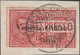 218 Venezia Giulia  1919 - Espresso - Francobollo D’Italia Soprastampato N. 1 Cat. € 400,00. SPL - Venezia Giulia