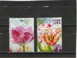 SUEDE    2019  Y.T. N° Fleurs  3239  à  3243  Incomplet  Oblitéré - Used Stamps