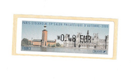 VIGNETTE LISA " 59ème Salon Philatélique D'Automne 2005 - 0.48 € Paris Stockholm " Neuve - 1999-2009 Illustrated Franking Labels