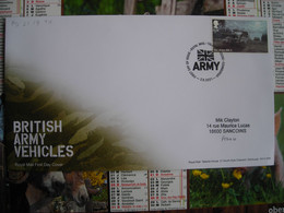 FDC Véhicules De L'armée Britannique, British Army Vehicles, Chieftain Mk 5 - 2011-2020 Em. Décimales