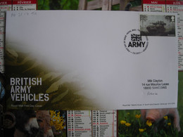 FDC Véhicules De L'armée Britannique, British Army Vehicles, Scorpion - 2011-2020 Ediciones Decimales