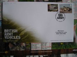 FDC Véhicules De L'armée Britannique, Coyote, Tactical Support Vehicle, Coyote, Véhicule De Soutien Tactique - 2011-2020 Ediciones Decimales