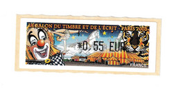 VIGNETTE LISA " Salon Du Timbre Et De L'Ecrit 2008 LE CIRQUE - 0.55 € " Neuve - 1999-2009 Abgebildete Automatenmarke