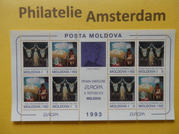 MD 1993, FULL SHEET / EUROPA / CONTEMPORARY ARTS: Mi 94-95, ** -KB - 1993