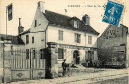 Viarmes * Façade Du Café Hôtel Du Cheval Blanc BAUDENON - Viarmes
