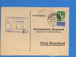 Allemagne Bizone 1950 Carte Postale De Mullheim (G10127) - Cartas & Documentos