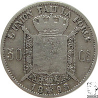 LaZooRo: Belgium 50 Centimes 1898 VF - Silver - 50 Centimes