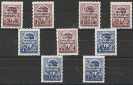 261 Montenegro Emissioni Di Cettigne  1943 - Francobolli Di Jugoslavia Soprastampati N. 1/9. Cat. € 600,00. MH - Occup. Tedesca: Montenegro