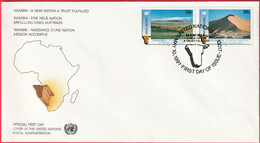 FDC - Enveloppe - Nations Unies - (New-York) (10-5-91) - Namibie - Naissance D'Une Nation (Recto-Verso) - Cartas & Documentos