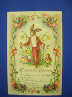 AK 1902 CPA Tiere Kaninchen Litho Heiligenstein BARR Fröhliche Ostern Joyeuses Pâques - Easter