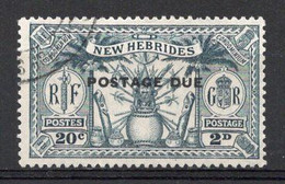 Nouvelles HEBRIDES Timbre Taxe N°7 Oblitéré TB Cote 7,50€ - Postage Due