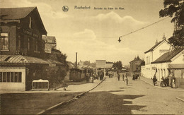 Belgium, ROCHEFORT, Arrival Tram De Han, Steam Tram Station (1920s) Postcard - Rochefort