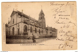 FONTENAY SOUS BOIS L'Eglise. Carte écrite En 1902.Dos Simple. 2 Scans - Fontenay Sous Bois