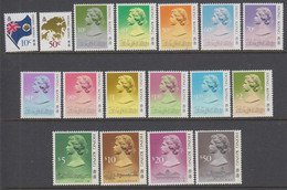 1988. HONG KONG. Elizabeth Complete Set With 15 Stamps + Flag And Map All Without... (Michel 507 II - 523 II) - JF524823 - Unused Stamps