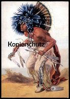 ÄLTERE POSTKARTE INDIANER NORDAMERIKA HIDATSA SIOUX KRIEGER BEIM HUNDETANZ 1832-34 INDIANS INDIOS KÖLN 1969 Postcard AK - América