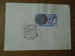 D191052  Hungary  Commemorative Handstamp  -Winter Olympic Games -Albertville '92  -  1991  - Budapest - Other & Unclassified
