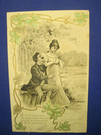 AK 1902 CPA Liebespaar Litho Heiligenstein BARR Elsass Paar Prägekarte DR Couple Cpa Gaufrée - Couples