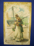 AK 1904 CPA Liebespaar Litho Heiligenstein BARR Elsass Paar Prägekarte DR Couple Cpa Gaufrée - Coppie