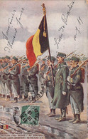 CPA Militariat - Chasseurs à Pieds Belges - Au Drapeau - Maurice Romberg - Heimat