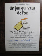 AK Flint Ultra Reklame Schweiz Cigarettes Zigaretten Publicité - Publicité