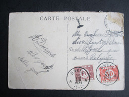 Tx 35 & 37 Op PK Verstuurd Uit Strasbourg - Stempel Gheel A - Brieven En Documenten