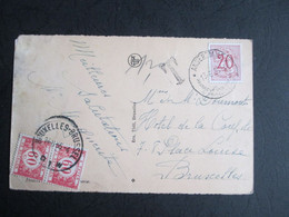 Tx 40 (paar) Op PK Verstuurd Uit Anseremme - Stempel Bruxelles-Brussel D1W - Cartas & Documentos