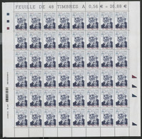 N° 4435 ABBE PIERRE Feuille De 48 Ex. Vendue à La Valeur Faciale. Neuf ** MNH Cote 86.4 € Voir Description - Volledige Vellen