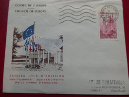 EUROPA CEPT 1958 FRANCE CONSEIL DE L'EUROPE LETTRE - 1958