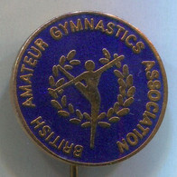 Gymnastic Gymnastik - Great Britain Federation, Enamel, Vintage Pin, Badge, Abzeichen - Gymnastique