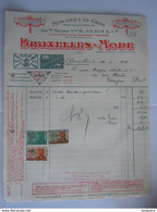 1949 H. Nehm & Co Bruxelles-Mode Merceries En Gros Spécialité De Boutons Facture Ets Bayens Iddergem Taxe 27,90 Fr - Vestiario & Tessile