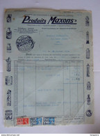 1940 Produits Maxons's Bruxelles-Maritime Polish  Facture Moranduzzo Ath Taxe 64 Fr - Drogisterij & Parfum