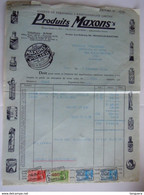 1940 Produits Maxons's Bruxelles-Maritime Polish  Facture Moranduzzo Ath Taxe 54,5 Fr - Droguerie & Parfumerie