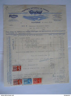 1941 Ca-va-Seul Vilvorde Vilvoorde Fabrique Nationale De Cirages Rich Polish Facture Moranduzzo Ath Taxe 239 Fr - Droguerie & Parfumerie