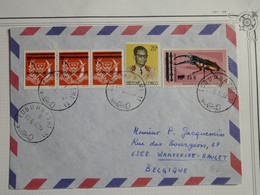 BG5 CONGO ZAIRE BELLE   LETTRE  1967 LUMBASHI  POUR WANFERCEE  BELGIQUE     +++AFFR. INTERESSANT - Lettres & Documents