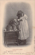 CPA ENFANT - Collection Les Deux Amis - N°5 Collection ND Photo - Dos Non Divisé - Chien Dressé Par Une Jeune Fille - Colecciones, Lotes & Series